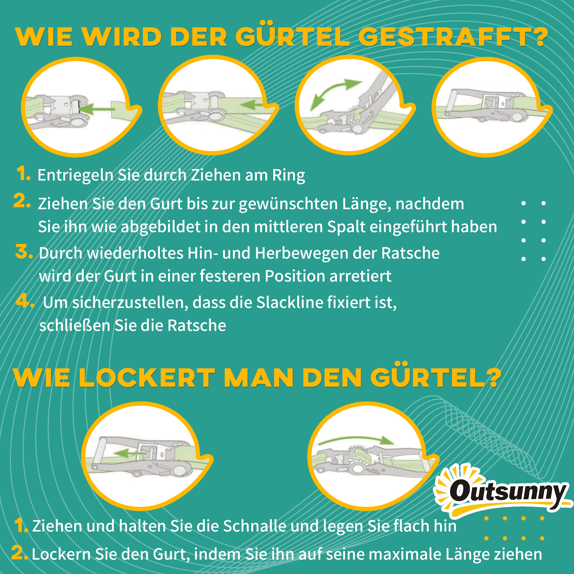 Ninja Kletterset, Slackline, 30-teilig, 10 m Seil, für Kinder 3-6 Jahren