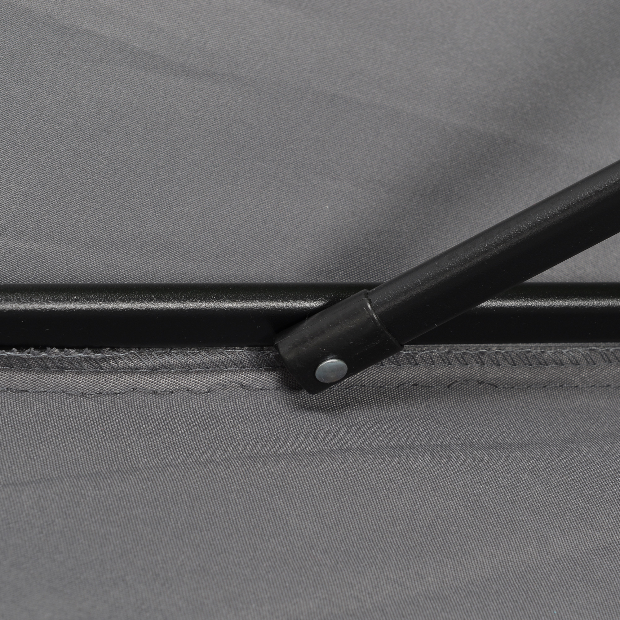 Sonnenschirm Ø196 cm, sechseckig Balkonschirm für Strand Balkon Garten, Dunkelgrau