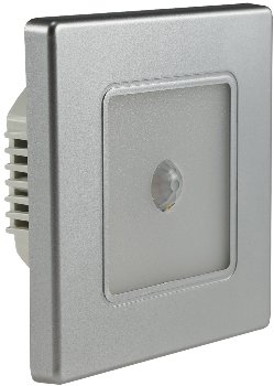 LED Wand-Einbauleuchte "EBL 86 PIR", 2W, 3000k, warmweiß, Rahmen silber