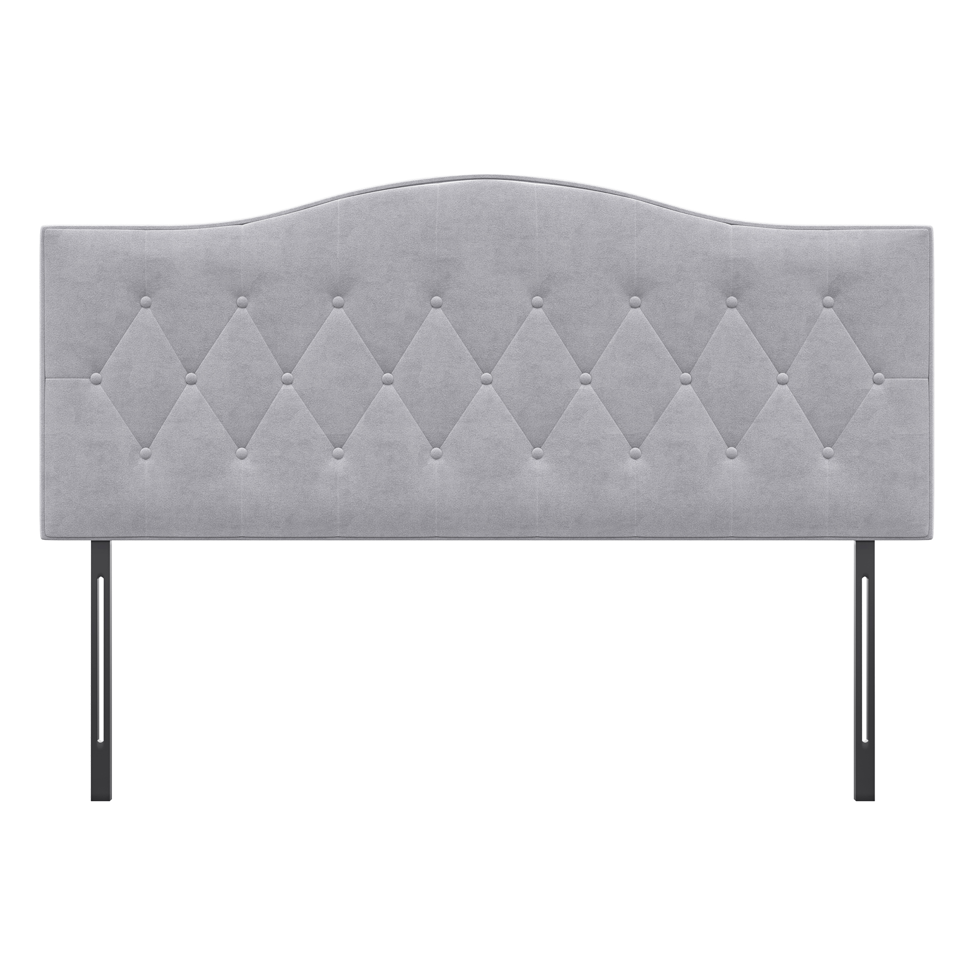 Kopfteil für Bett Polsterkopfteil Bett Kopf Rückenlehne Bettkopfteil in grau Pappel Samt Stoff 185 x 8 x 134 cm