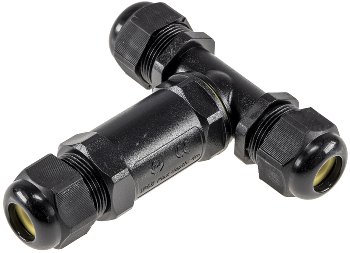 Kabelverbinder T-Form, IP68, 450V/32A, Schraubanschluss, für Kabel Ø 8-12mm