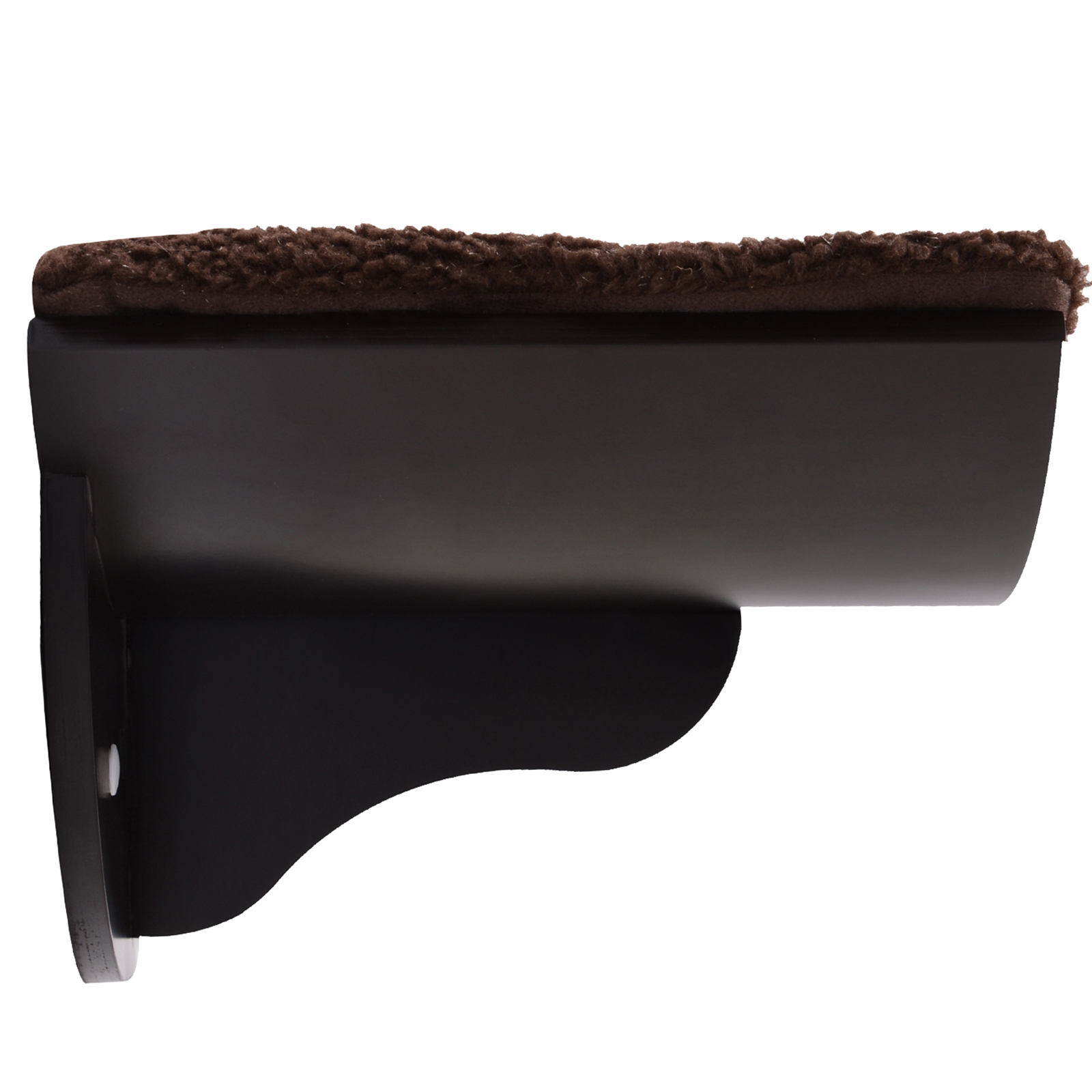 Katzenliege Katzen Wandliege Katzenbett Katzenregal Wandmontage Plüschauflage Braun 41 x 28 x 21 cm