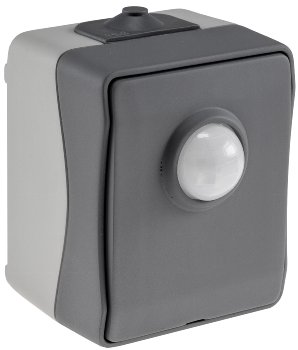 NUQUI Feuchtraum PIR Bewegungsmelder, 120°, bis 6m, 250V~, 2-500W, IP54 NUQUI Feuchtraum PIR Bewegungsmelder, 120°, bis 6m, 250V~, 2-500W, IP54