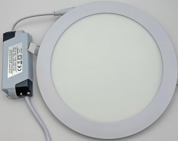 LED Licht-Panel "QCP-22R", Ø 22,5cm, 230V, 18W, 1647 Lumen, 2900K / warmweiß
