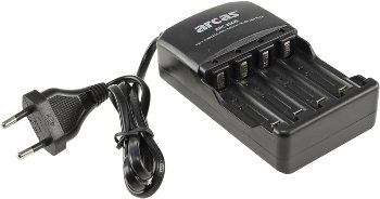 Akku-Ladegerät ARCAS "ARC-2009", 240V, für 1-4x Micro AAA/Mignon AA
