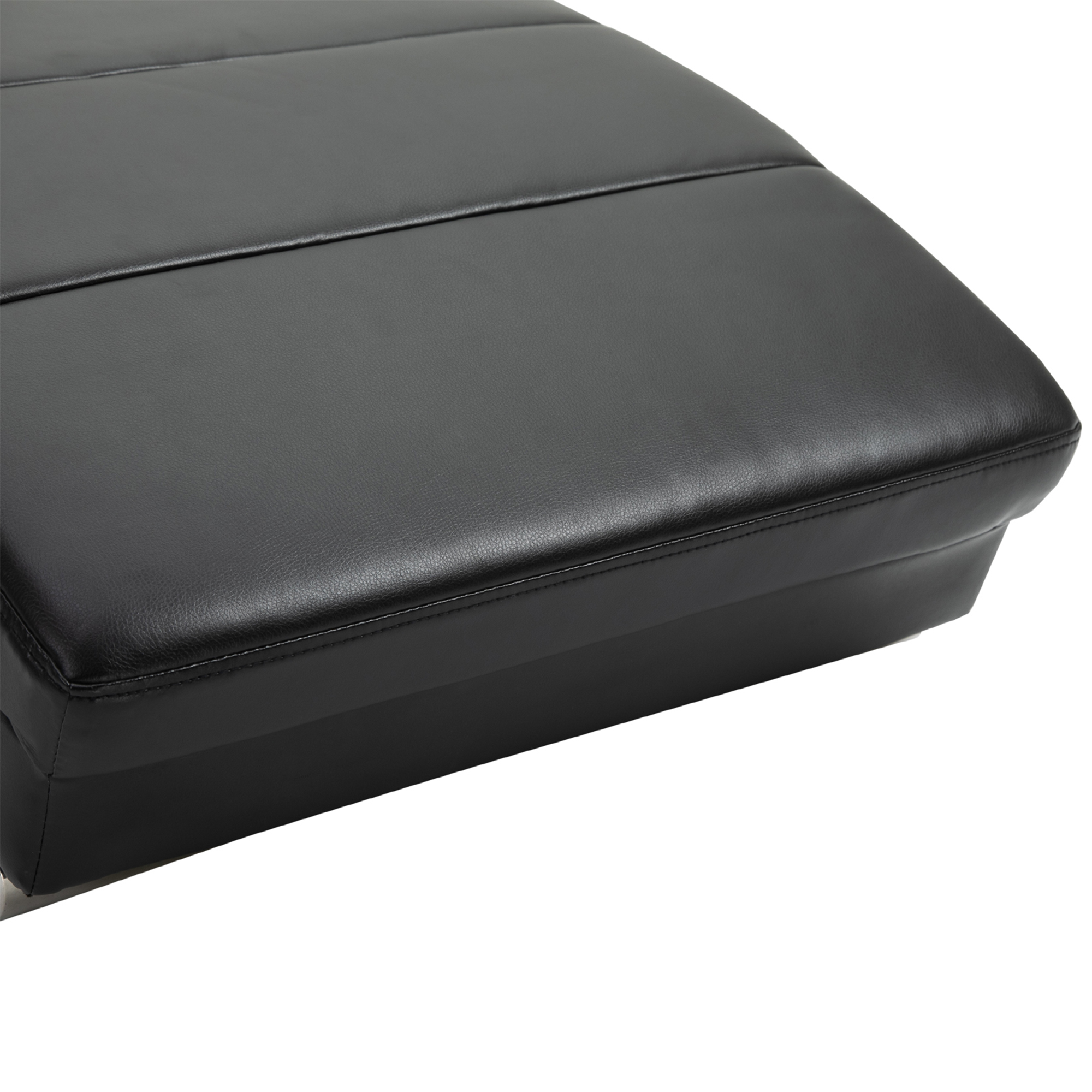 Relaxliege mit Massagefunktion Loungesessel Ergonomisch hohe Rückenlehn, mit Massagefunktion und Kissen mit Zero-G Design Lounge Sessel Kunstleder Metall Schaumstoff Schwarz 58 x 163 x 87 cm