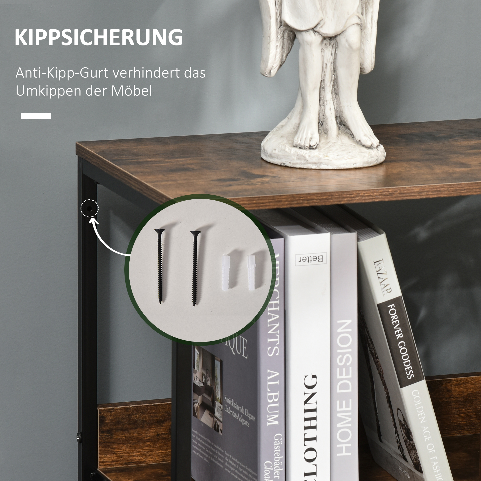 Kommode mit 3 Schubladen aus Leinen Aufbewahrungsschrank mit Ablage Griffen Schwarz