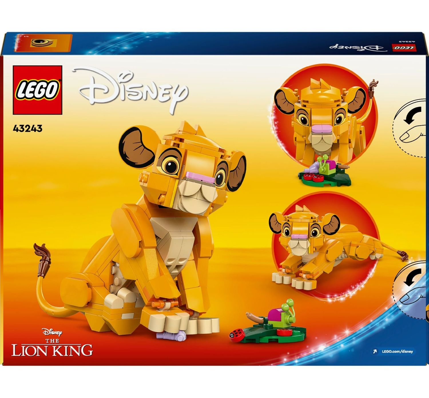 LEGO® 43243 - Disney Classic - Simba, das Löwenjunge des Königs (222 Teile)