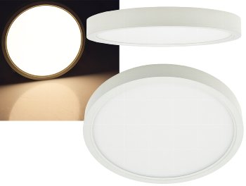 LED Deckenleuchte "Santano 18w", Ø 22,5cm, 18W, 1860lm, 3000K warmweiß