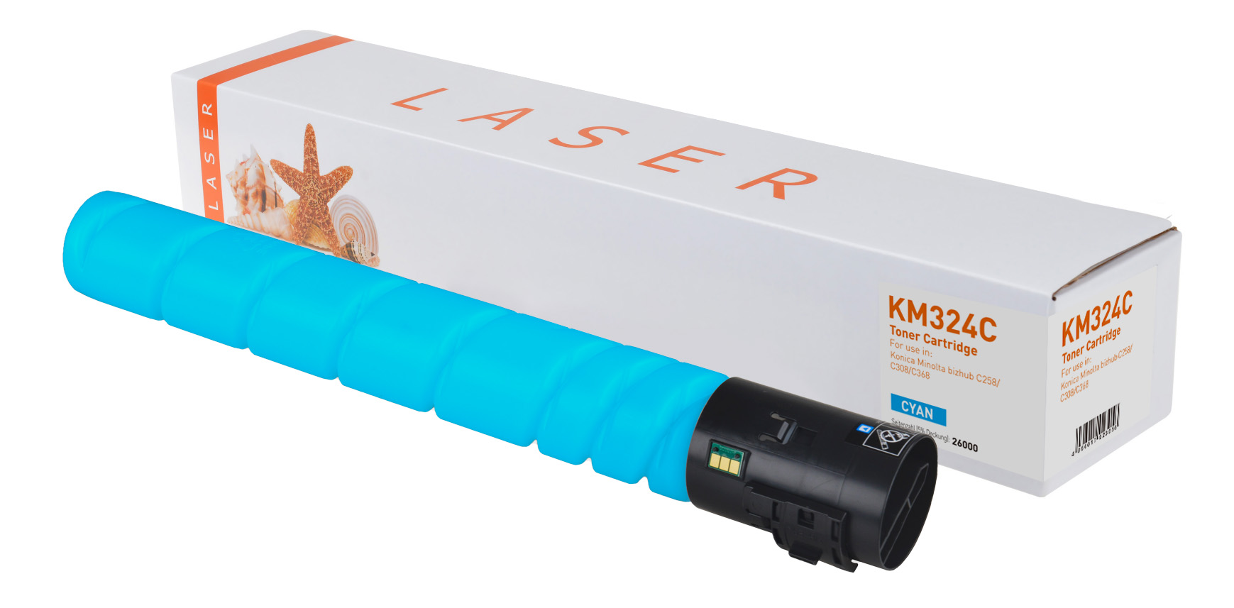 TN324C alternativ Toner Cyan für KonicaMinolta / A8DA450 / 26.000 Seiten