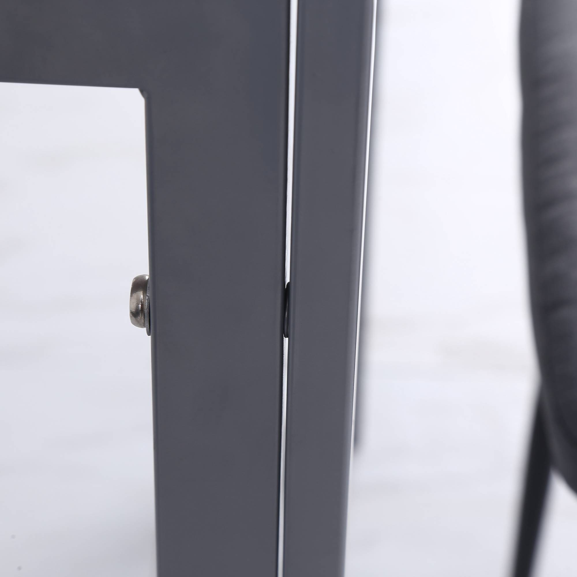 Esstisch Küchentisch Glastisch Quadratischer Tisch, Glasplatte, kompaktes Design, Grau