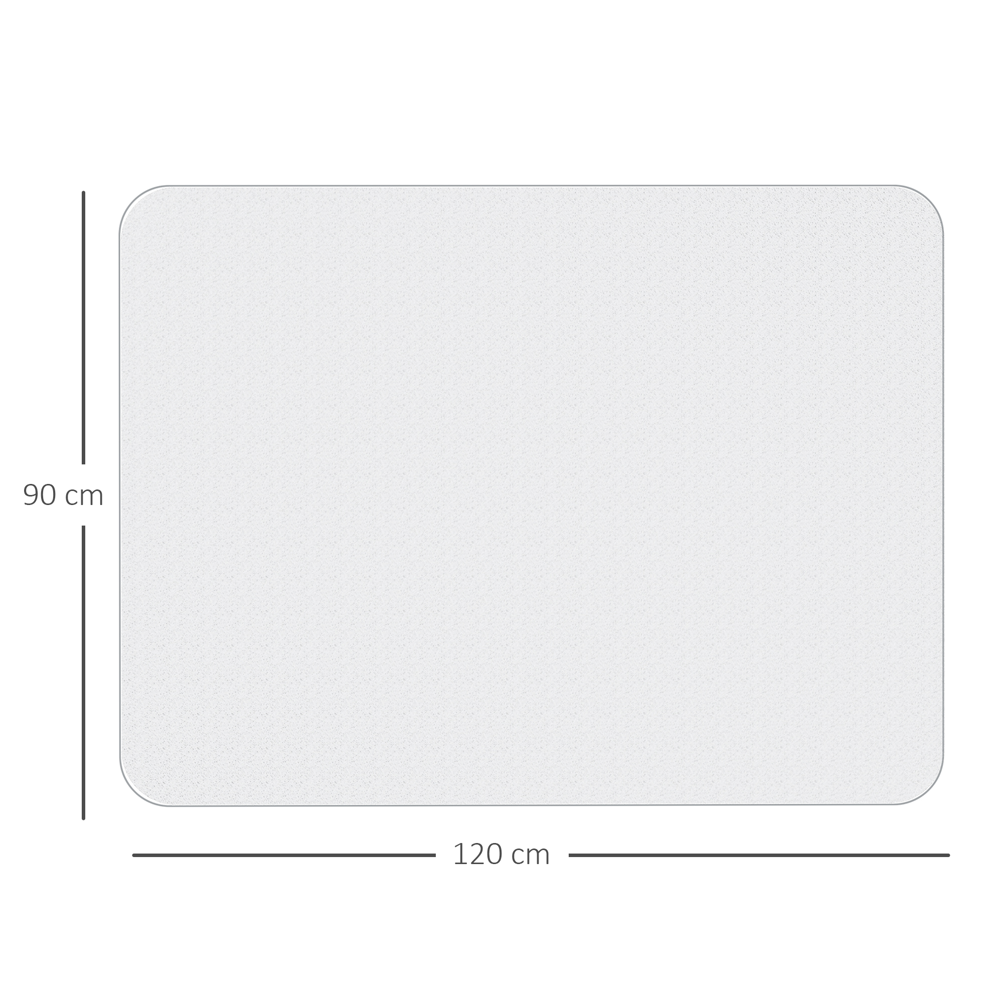 Bodenschutzmatte, rutschfest, 1,5mm dick, 90x120cm, Transparent