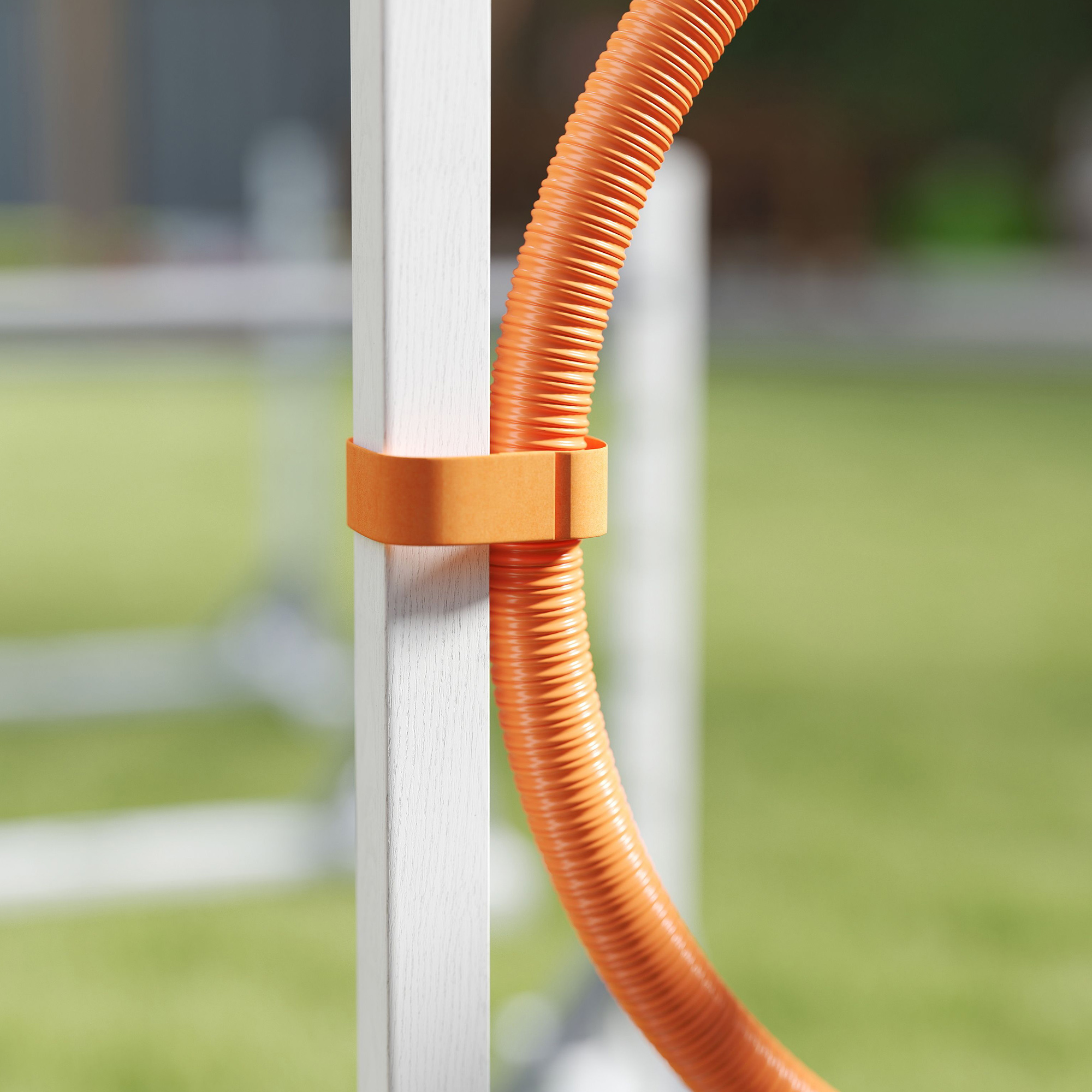 Agility Set Hunde 4-teiliges Agility-Ausrüstung für Hundetraining mit höhenverstellbar Hürden Reifen Weiß