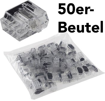 Steckbare Dosenklemmen, 50er Pack, 1-polig, 3 Klemmstellen, 1-2,5mm²