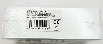 FASKO Kombi Steckdose Schalter, AP, Weiß, 250V~, Aufputz, Schraubanschluss