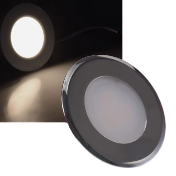 LED-Einbauleuchte "EBL-HV65si", silber, 230V, 2W, 4000K, 150lm, neutralweiß