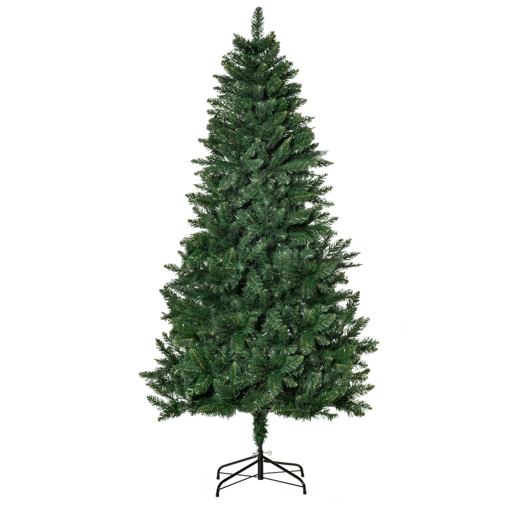 Weihnachtsbaum 180 cm Kieferbaum künstlich mit 724 Zweigen Metallständer für drinnen
