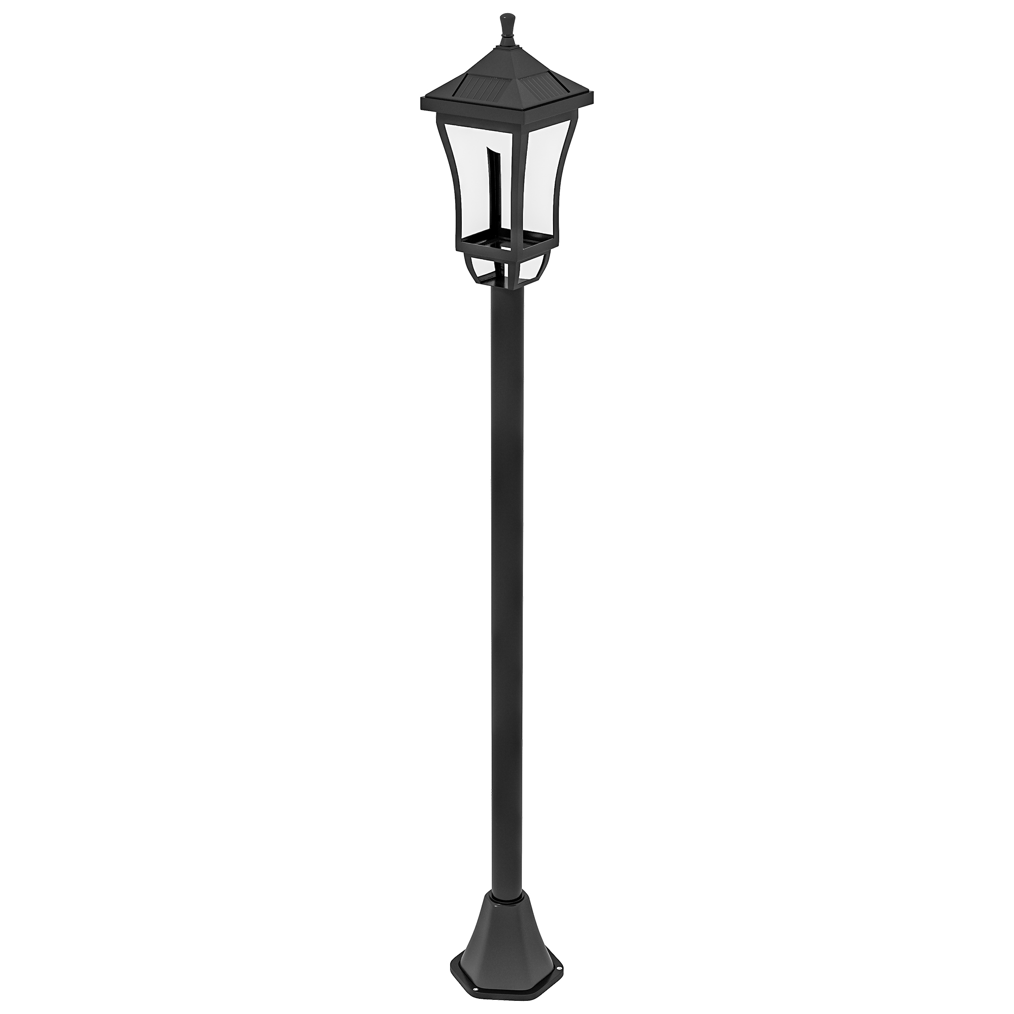 Solar Gartenlaterne 127 cm Gartenlampe mit Kaltweiß LED Licht, Lichtsensor IP44 Wasserdicht