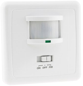 Unterputz PIR-Bewegungsmelder 160°, LED geeignet, 3-Draht Technik, weiß