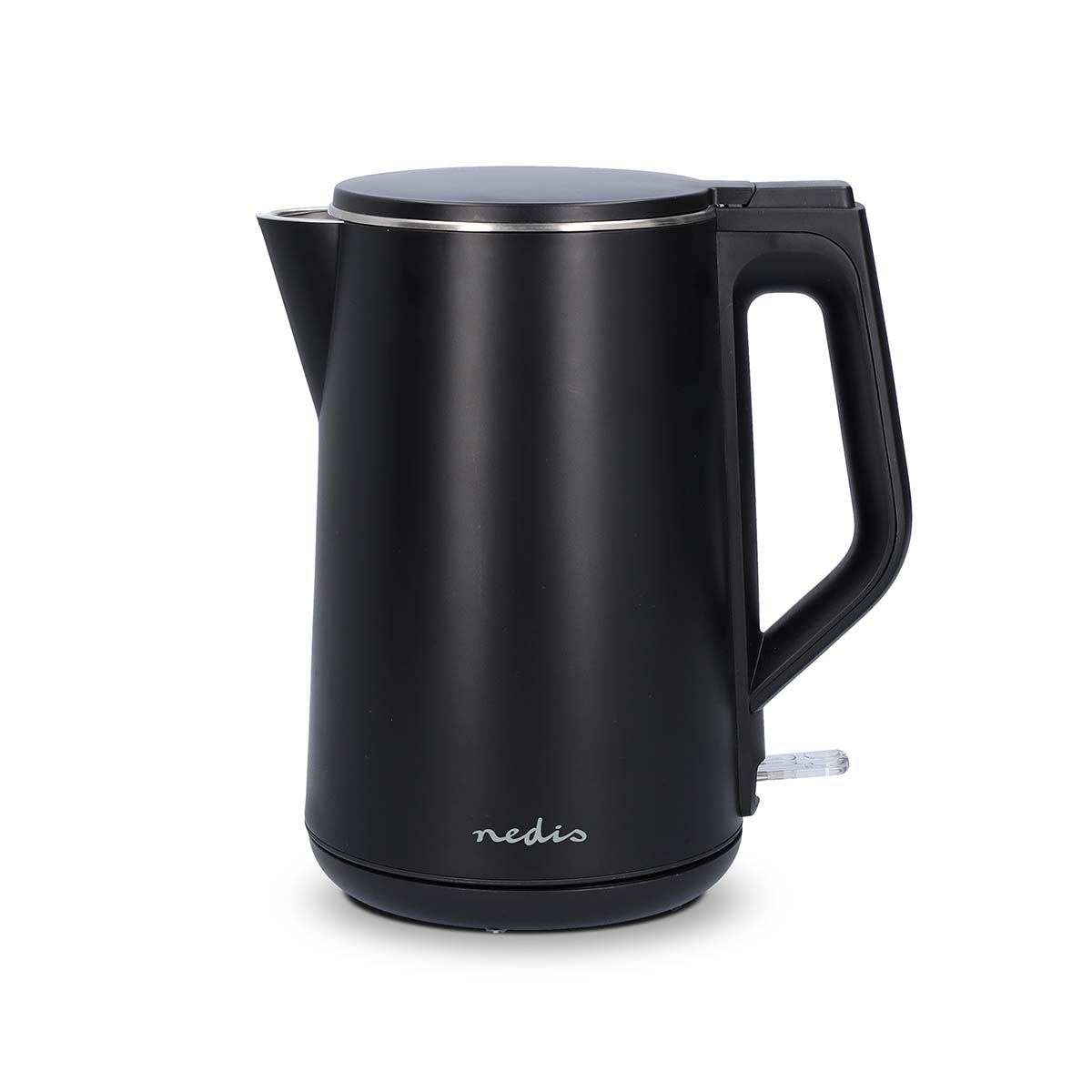 Wasserkocher | 1.5 l | Plastik | schwarz | Um 360 Grad drehbar | Verdecktes Heizelement | Strix Controller | Boil-dry protection