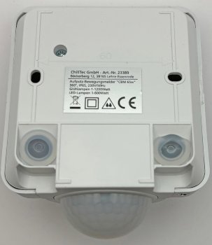 Aufputz-Bewegungsmelder "CBM 65", 360°, max. 10m Detektion, IP65, weiß
