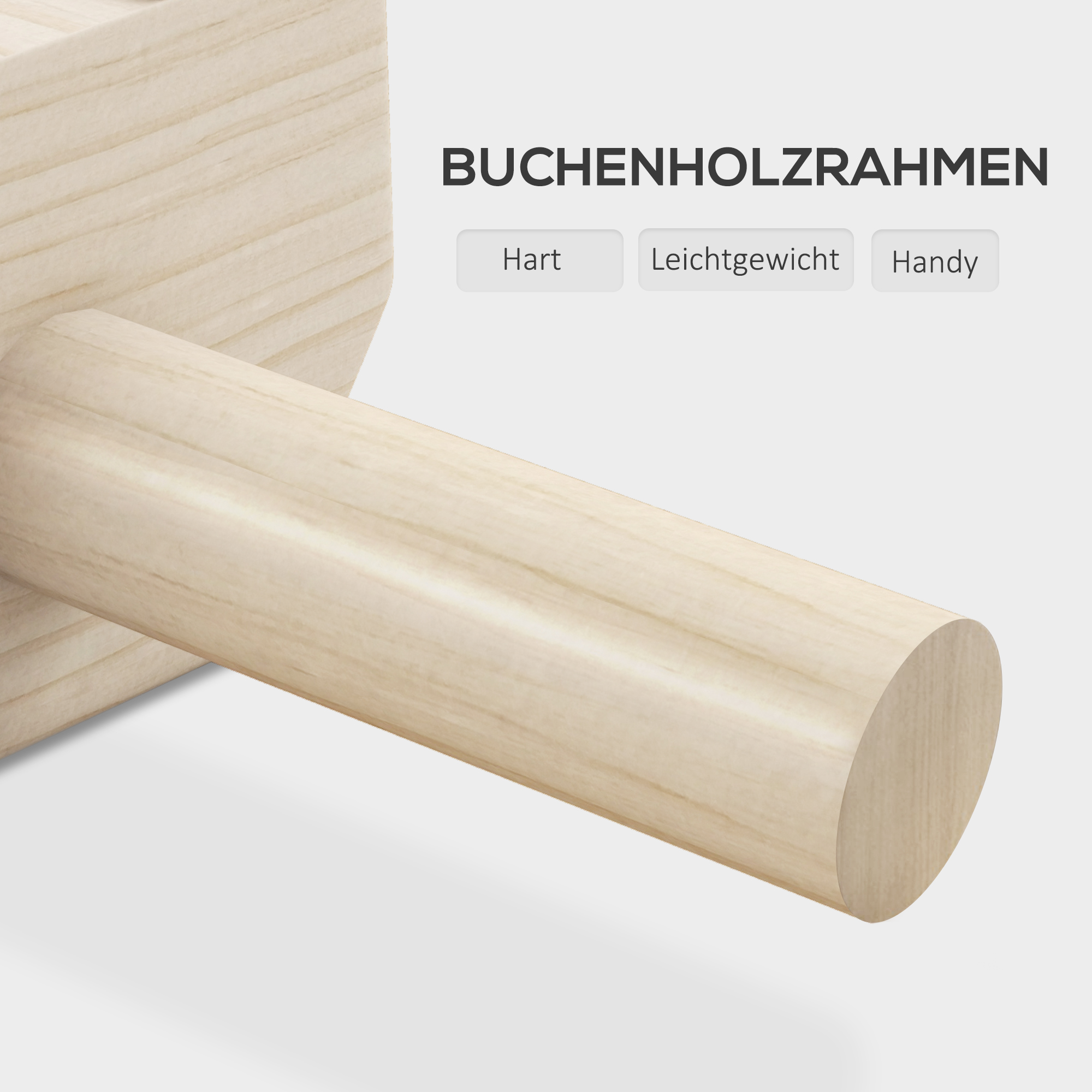 Push Up Bars im 2er-Set, robust & rutschfest, bis 120 kg, Buchenholz, 30x13x10cm, Natur