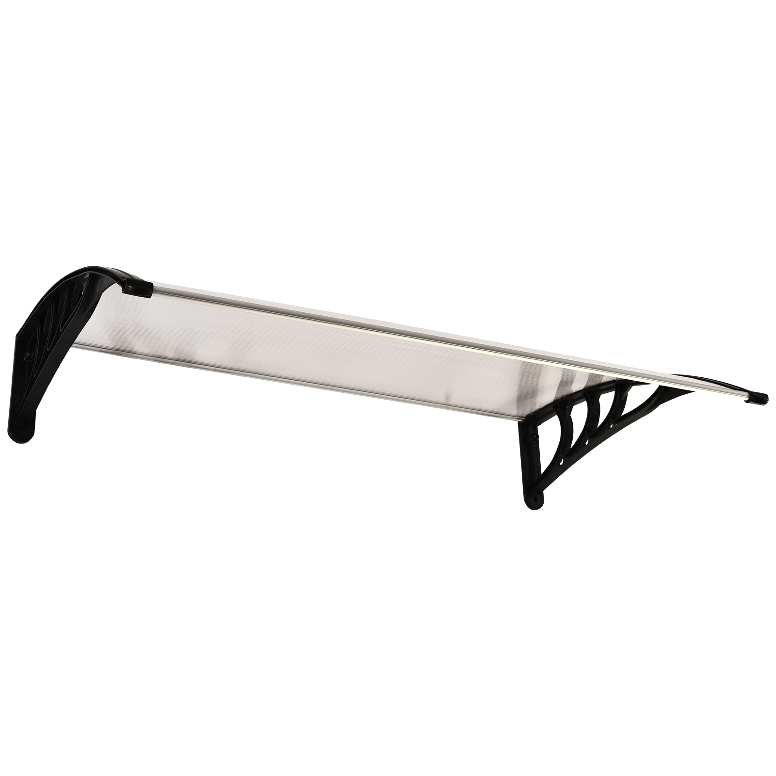 Vordach Haustürvordach 75 x 100 cm Pultvordach Überdachung Polycarbonat Weiß