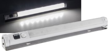 LED Unterbauleuchte mit Bewegungsmelder, Batteriebet., 9 SMD LEDs, 80lm, weiß LED Unterbauleuchte mit Bewegungsmelder, Batteriebet., 9 SMD LEDs, 80lm, weiß