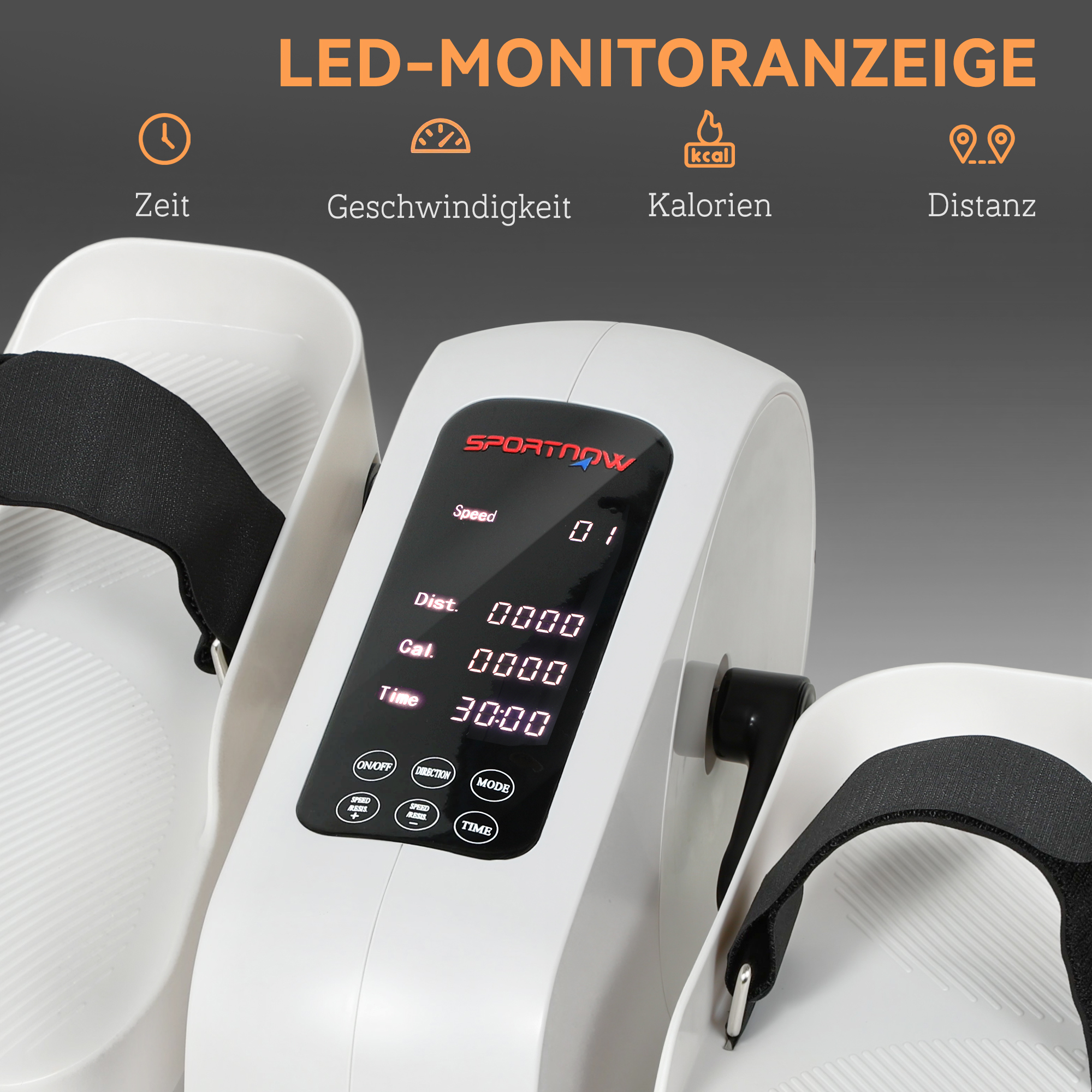 Mini Ellipsentrainer für Zuhause Untertisch Elektrischer Crosstrainer mit 12 Geschwindigkeiten & 7 Widerstand