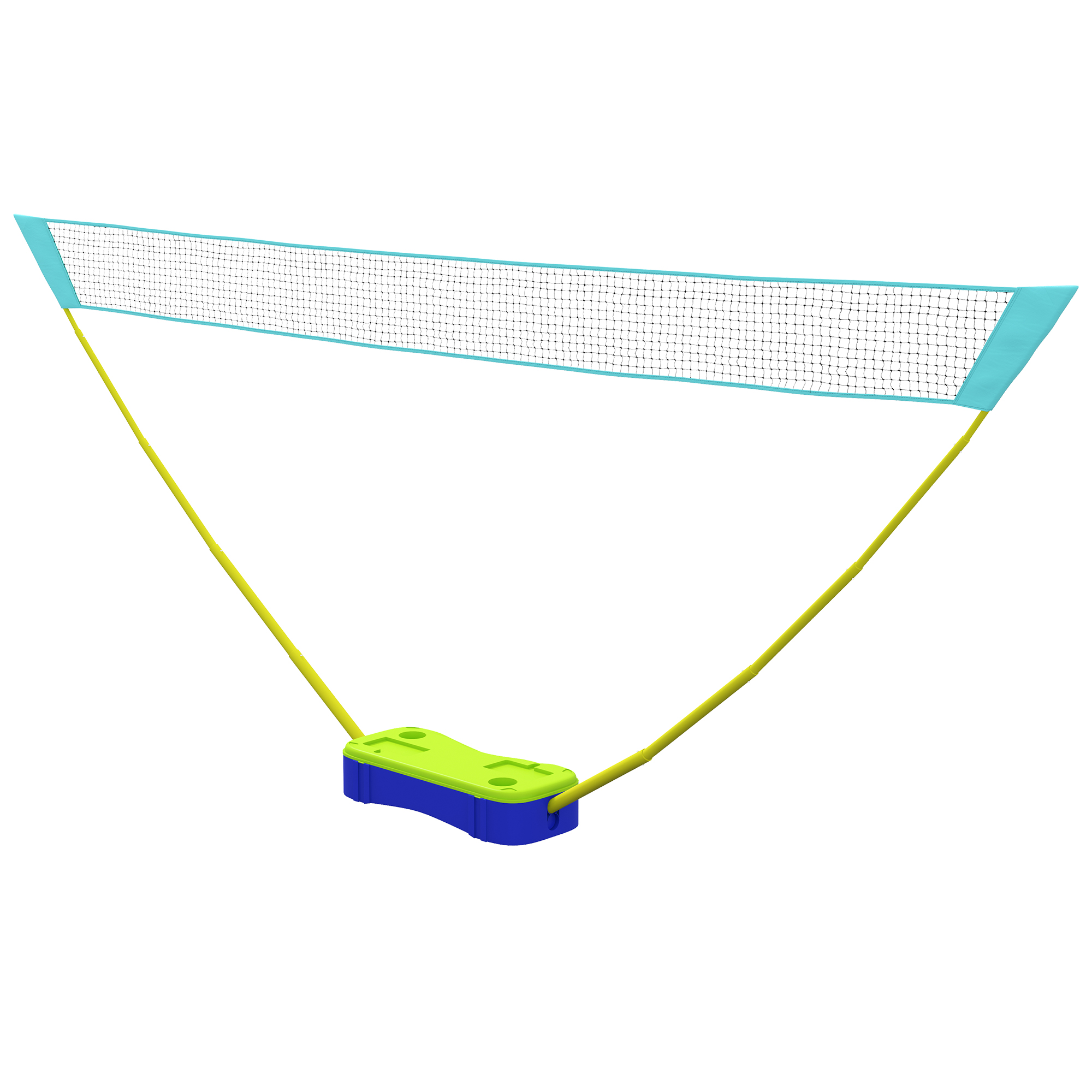 Badminton-Netz-Set Volleyball-Netz-Set, 3-teiliges Set, 400 cm x 22,4 cm x 155 cm, Schwarz + Blau + Grün