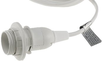 Netzkabel mit Schalter und E14 Fassung, 1,4m + 2m lang, weiß