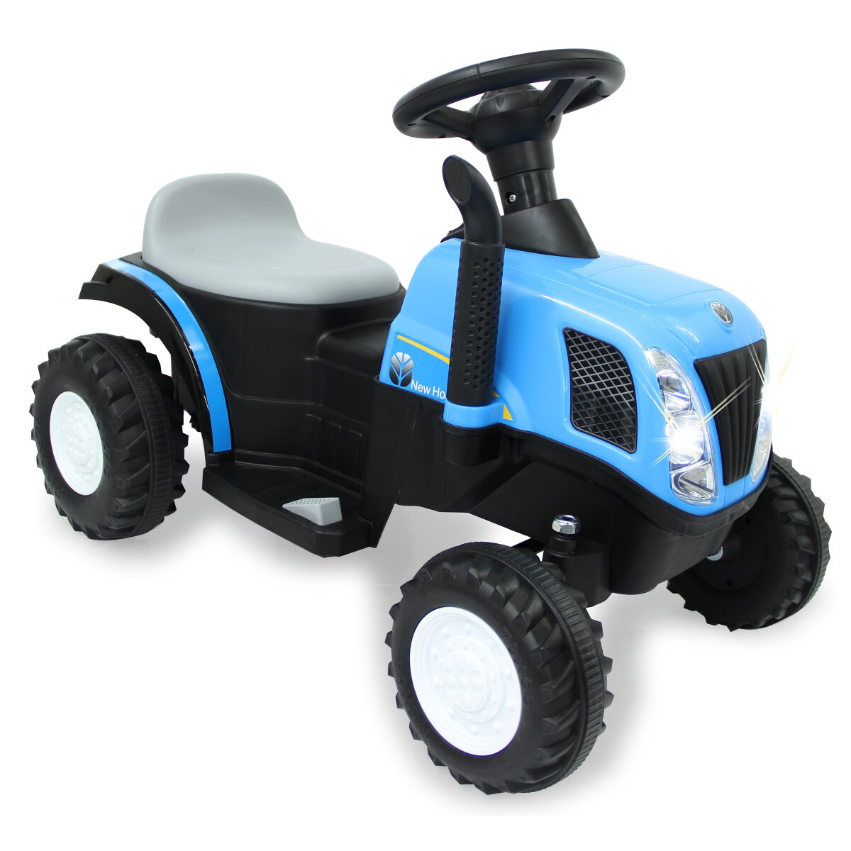 Kinderfahrzeug Traktor New Holland mit Anhänger blau