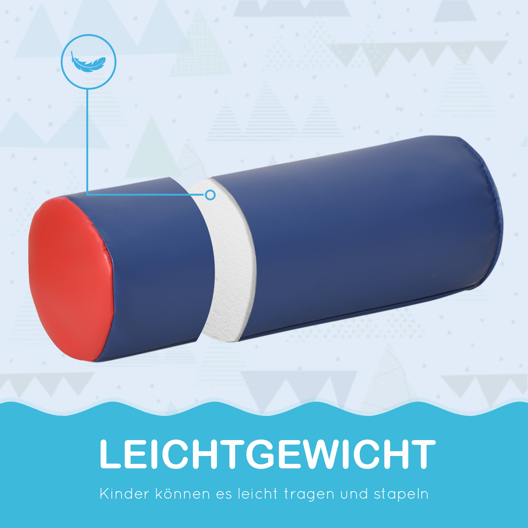 Soft-Bausteine, 7-tlg. Set, sicheres Material, weich und pflegeleicht, Schaumstoff, bunt