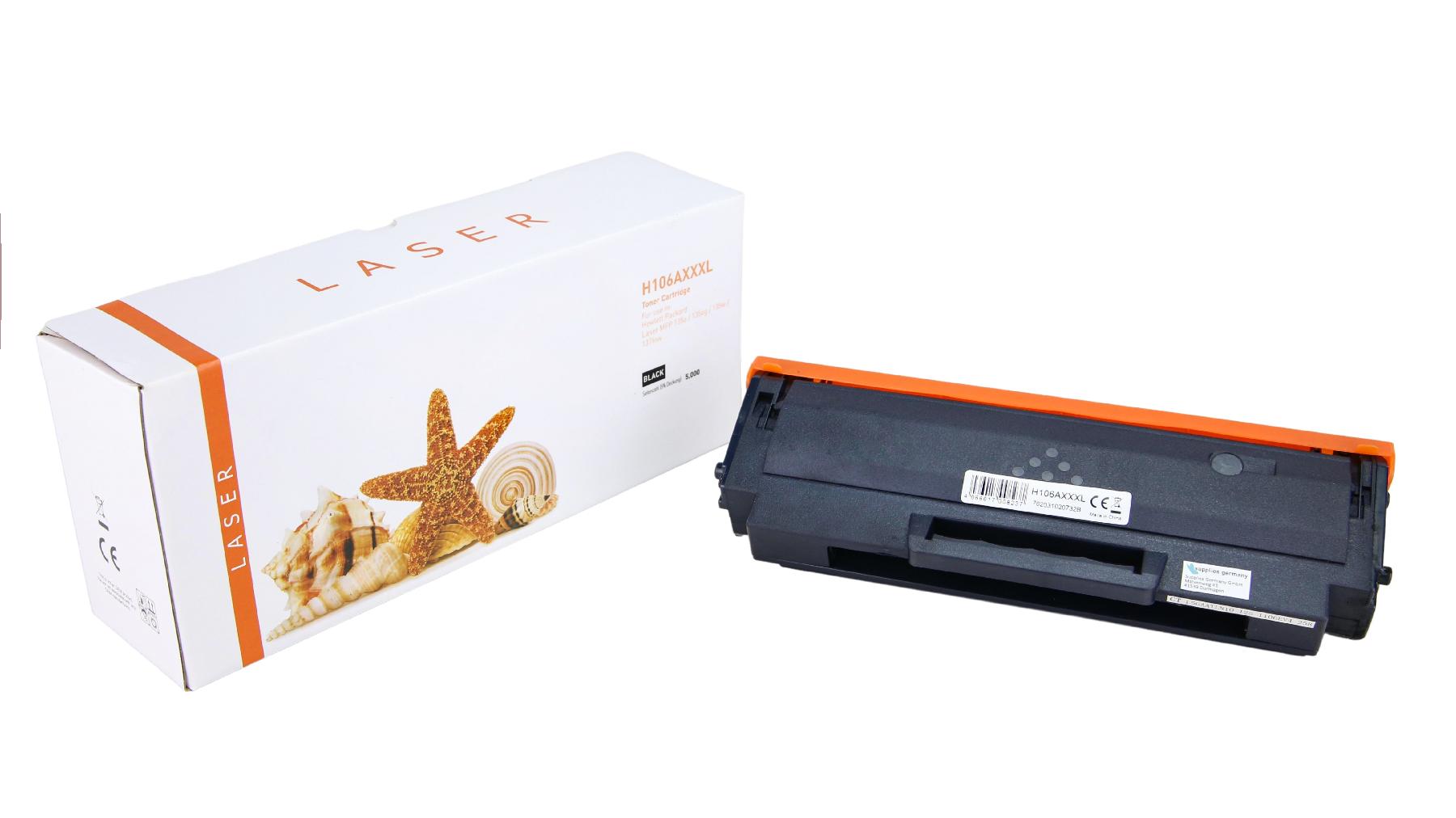 106AXXXL alternativ Toner black für HP / W1106A / 5.000 Seiten