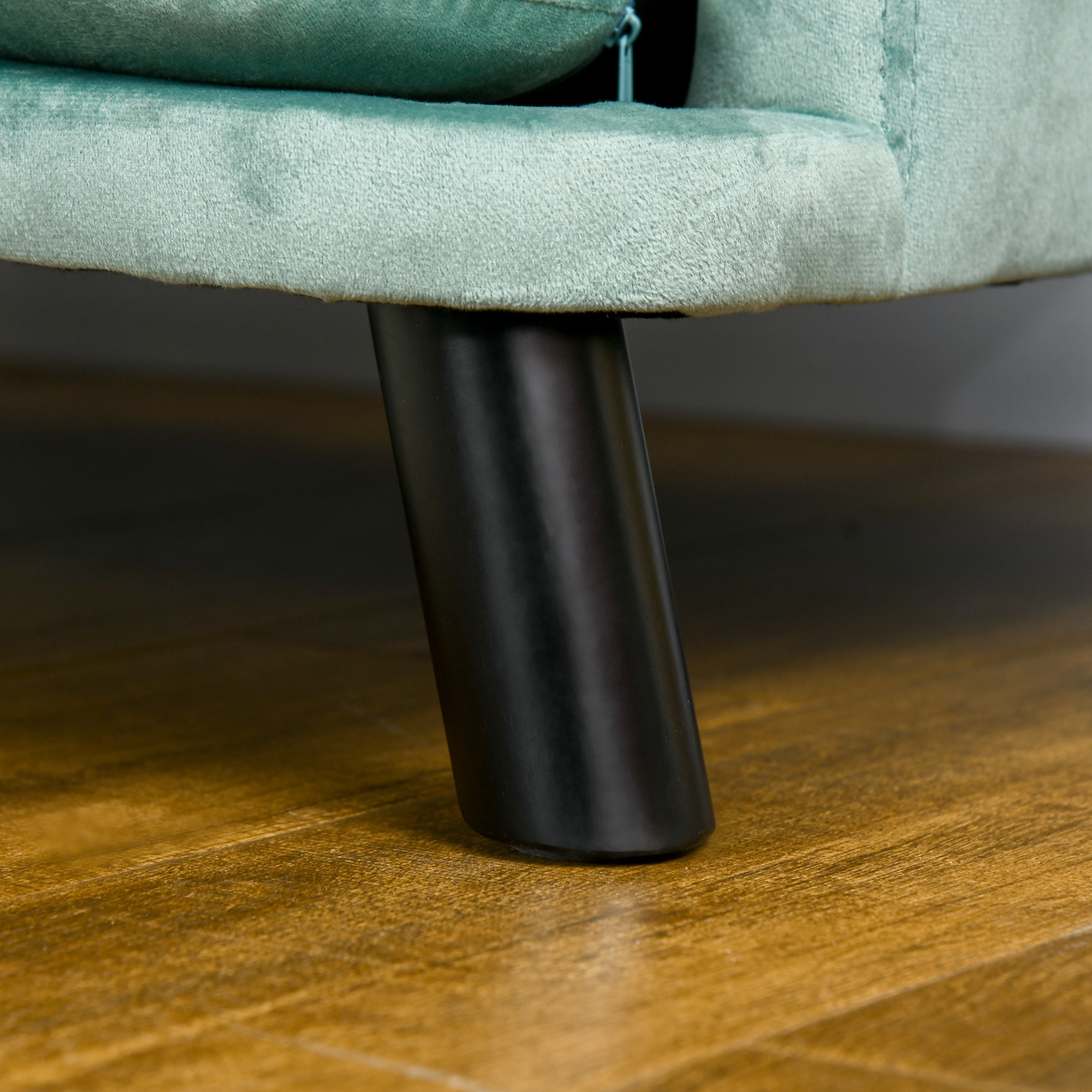 Haustiersofa für mittelgroße und große Hunde bis 25 kg, robustes Holz, gepolstert, Grün