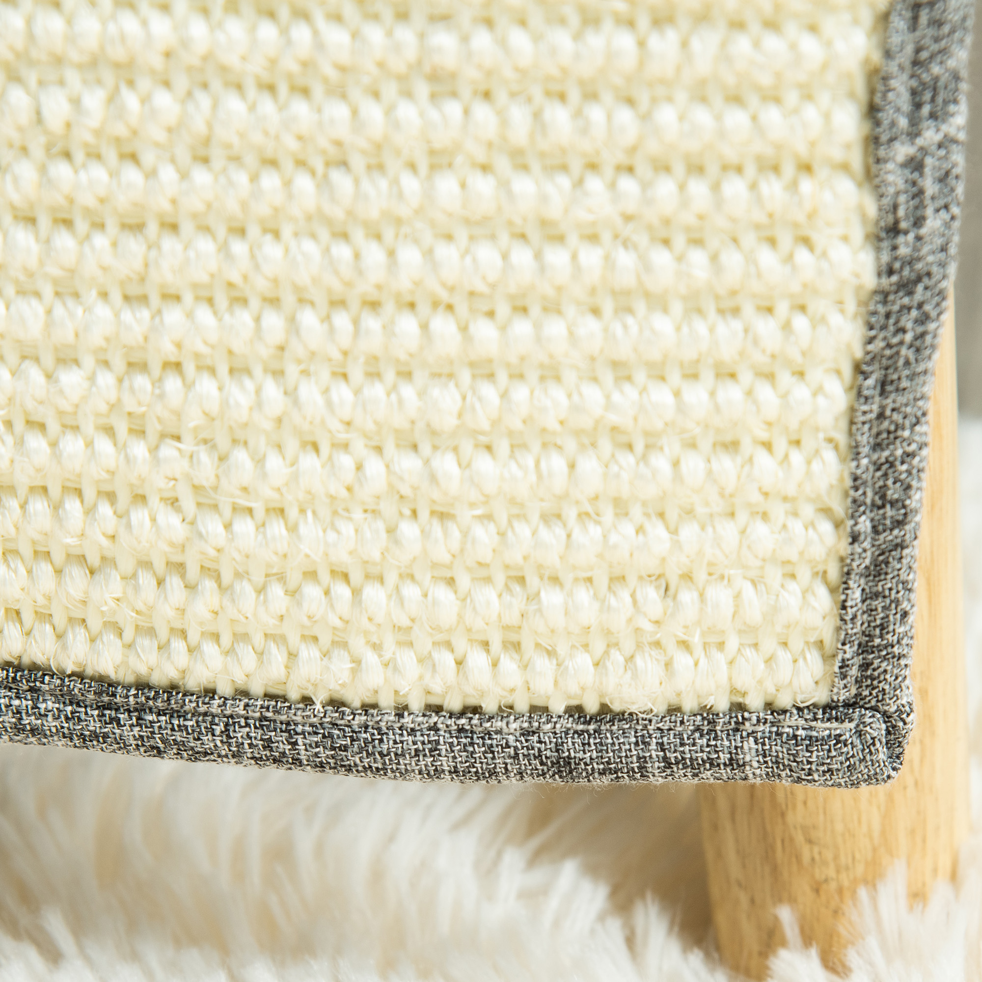 2er Kratzmatte Kratzschutz Sofa Sisal Kratzteppich für Katze Sessel Couch Katzenkratzmatte Grau 130 x 45 x 0,3 cm