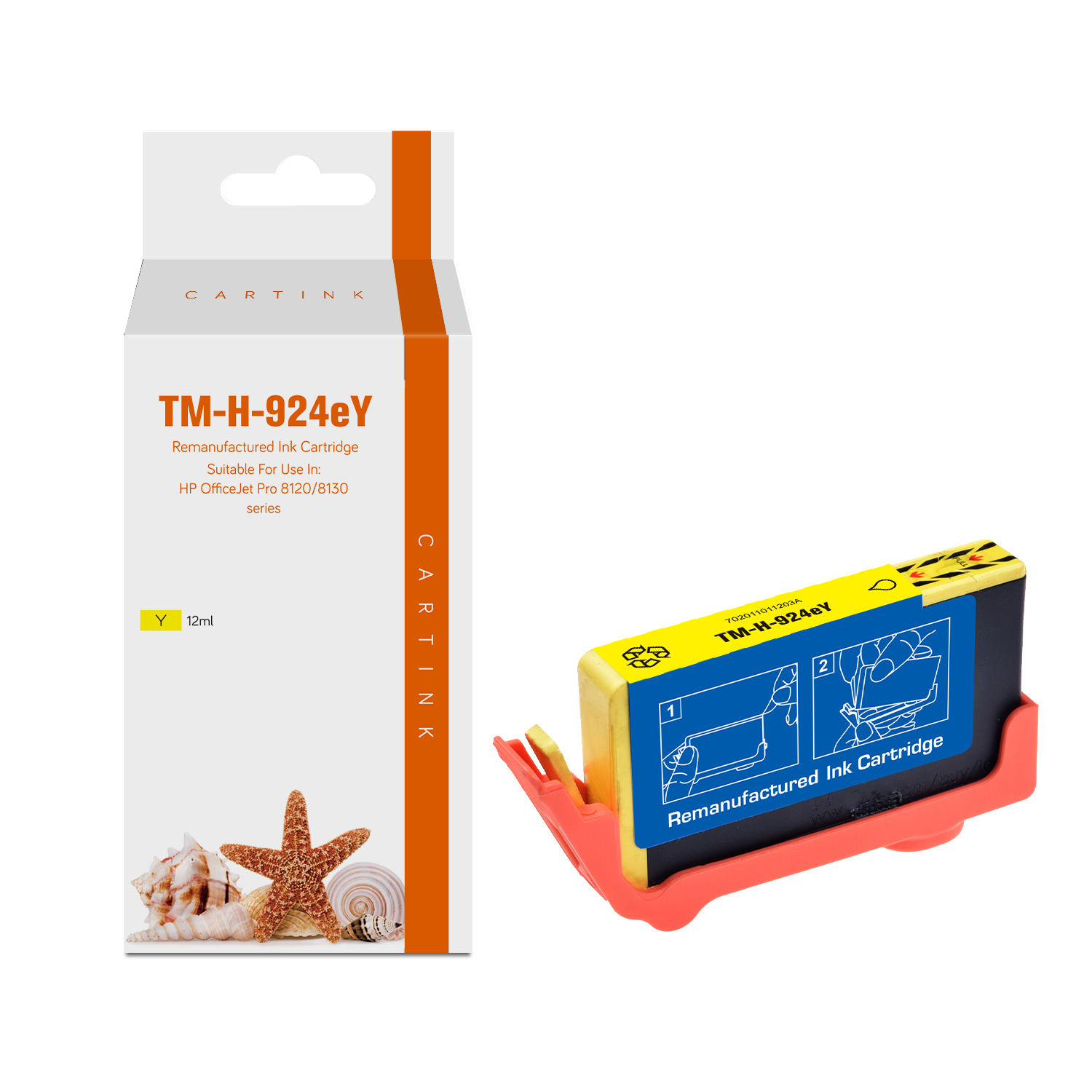 924eY Refill Tinte gelb für HP / 4K0U9NE / 800 Seiten
