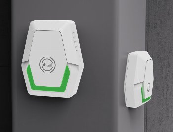 Funk-Klingel-Set "Pilota Porta", Klingeltaster + 230V-Empfänger Klingel