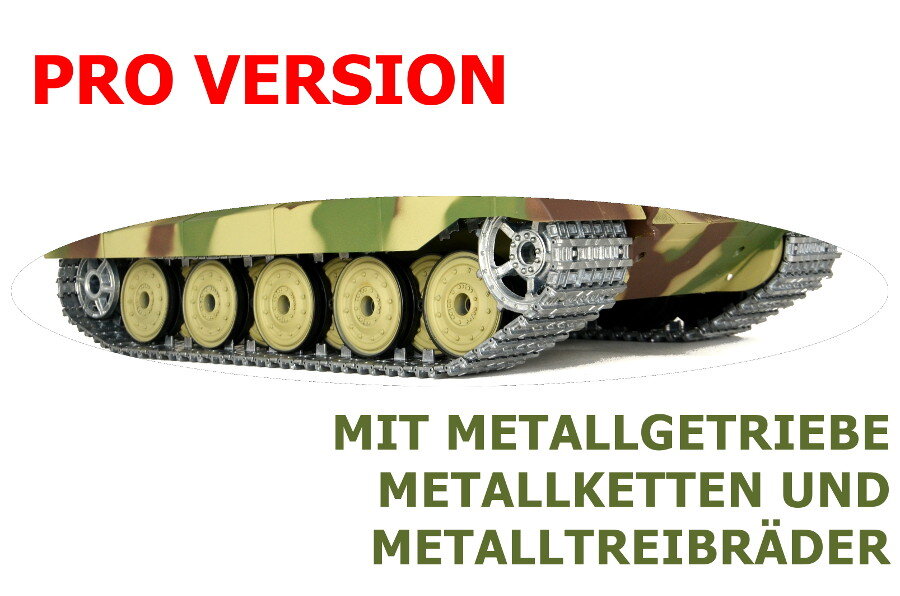 RC Panzer "Königstiger - Henschelturm" - Metallgetriebe & Metallketten