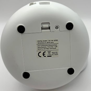 LED Tischleuchte mit Schwanenhals, Batterie, dimmbar, warmweiß, Weiß