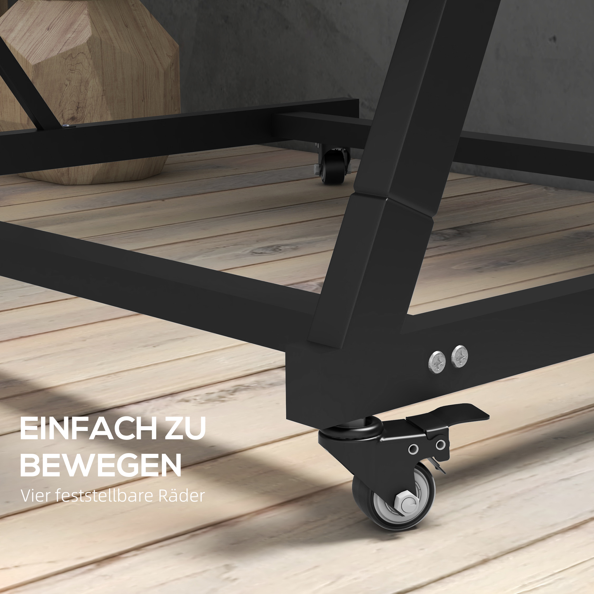 5-Etagen Pflanzenständer, 145 cm hoch Blumenständer mit Rollen Töpfe, Pflanzenregal aus Stahl Braun