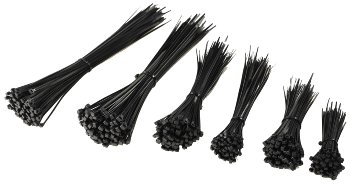 Kabelbinder 300mm x 4,8mm, schwarz, 100er Pack, hohe Zugkraft, UV fest