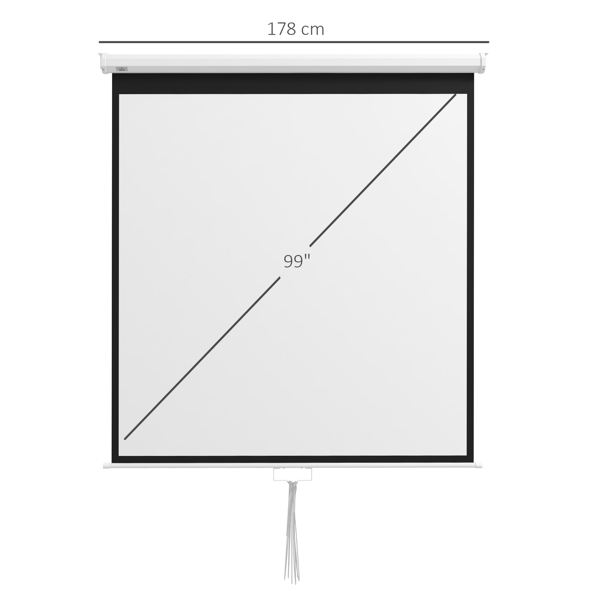 Beamer Leinwand 178 x 178 cm 99 Zoll 1:1 HD 4K Projektionsleinwand für Heimkino Büro-Präsentationen