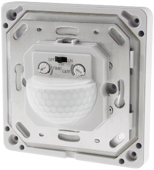 Unterputz PIR-Bewegungsmelder 190°- IP65, 2 & 3 - Draht Technik, weiß