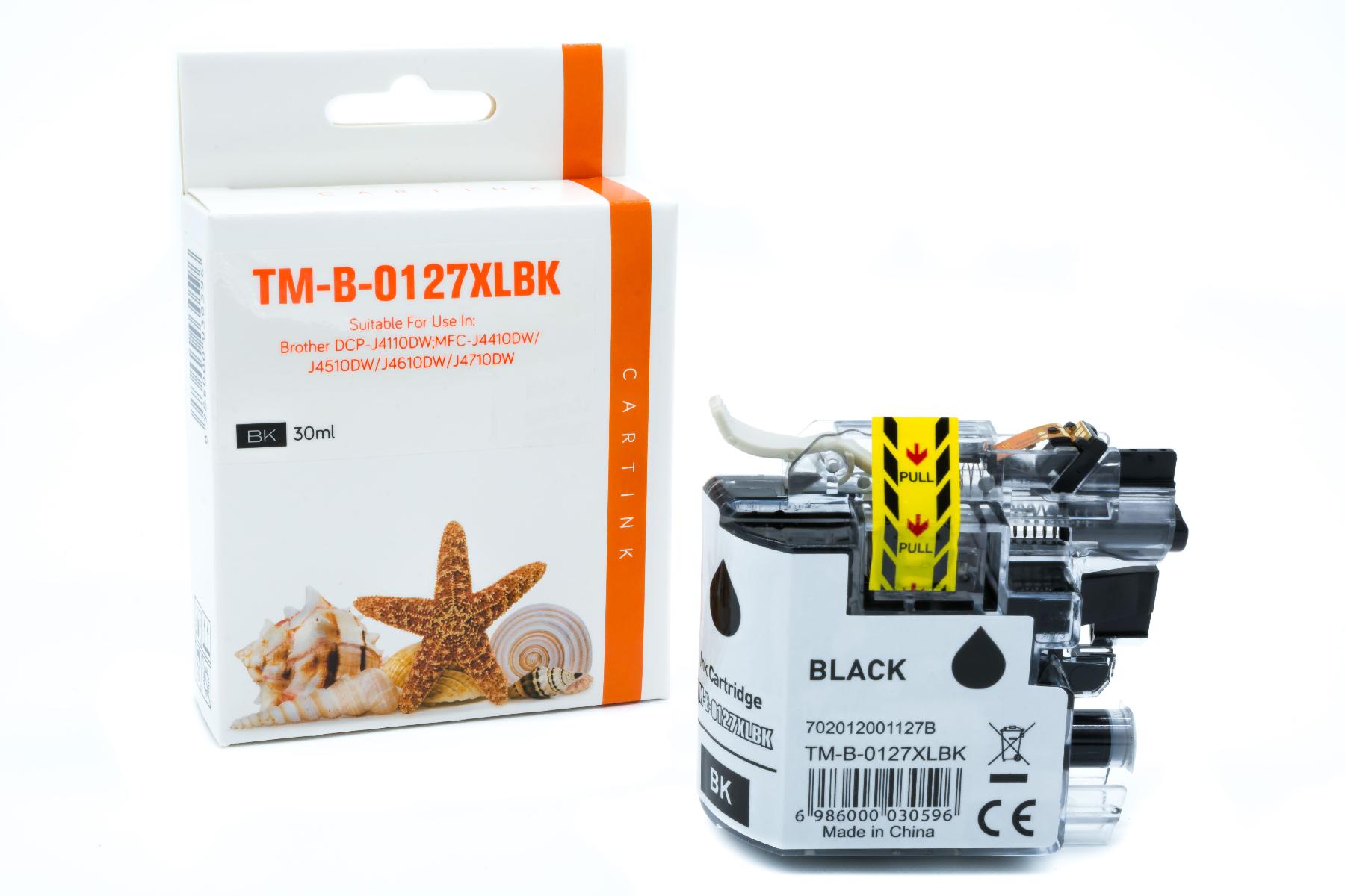 LC127XLschwarz alternativ Seestern Tinte schwarz für Brother / LC127XLschwarz / 30ml