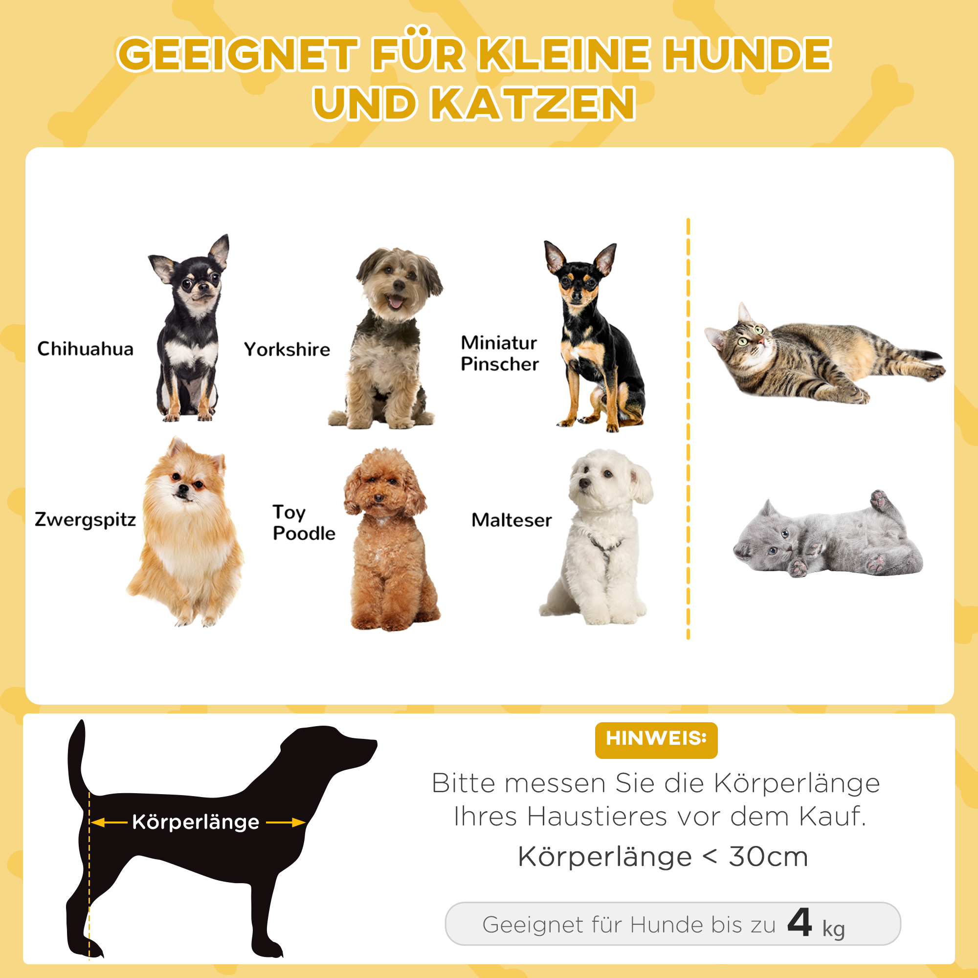 Haustierbett für Katzen und Hunde, Seegras, waschbares Kissen, 48 cm x 48 cm x 24,5 cm, Beige + Khaki - Natur