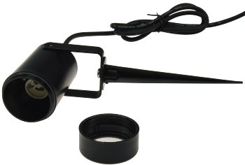 Gartenleuchte "KGL-110", schwarz, 1,5m Kabel+Stecker, GU10-Sockel, IP44