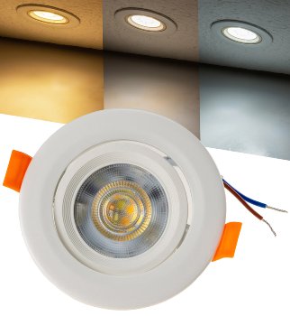 LED-Einbauleuchte "Flat-36 CCT", 5W, 3000/4000/6500K, schwenkbar
