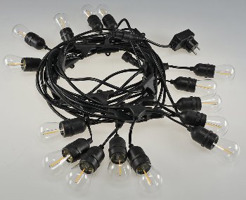 Biergarten-Lichterkette "CT-BGL 15", 1,5 + 12,5m, 15x Filamentlampe 0,8W