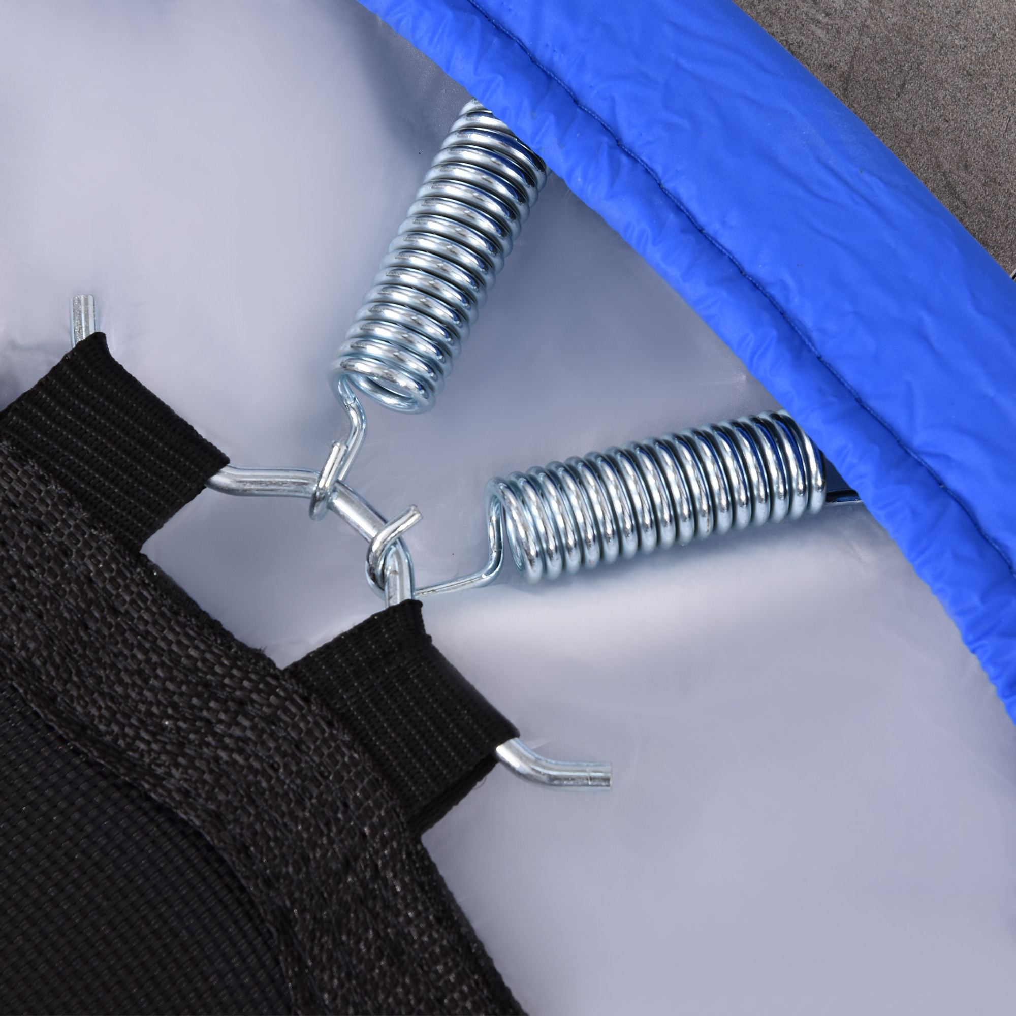 itness Trampolin Ø91 cm Mini Trampoline mit rutschfesten Füßen 100kg Belastbar Ø91 x 22,5H cm Schwarz+Blau